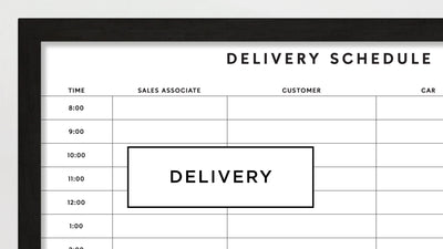 Delivery Schedule