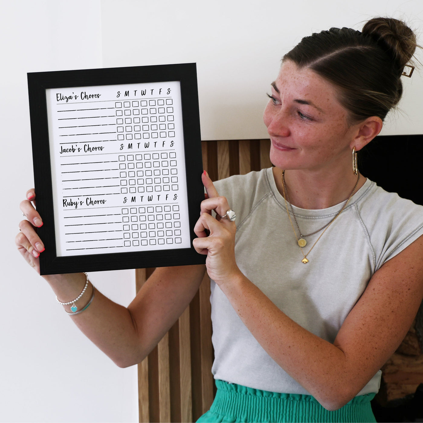8 X 10 Framed Whiteboard Chore Charts | #817