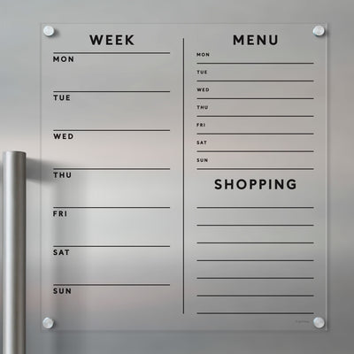 FRIDGE calendar - Magnetic acrylic with with customizable sections