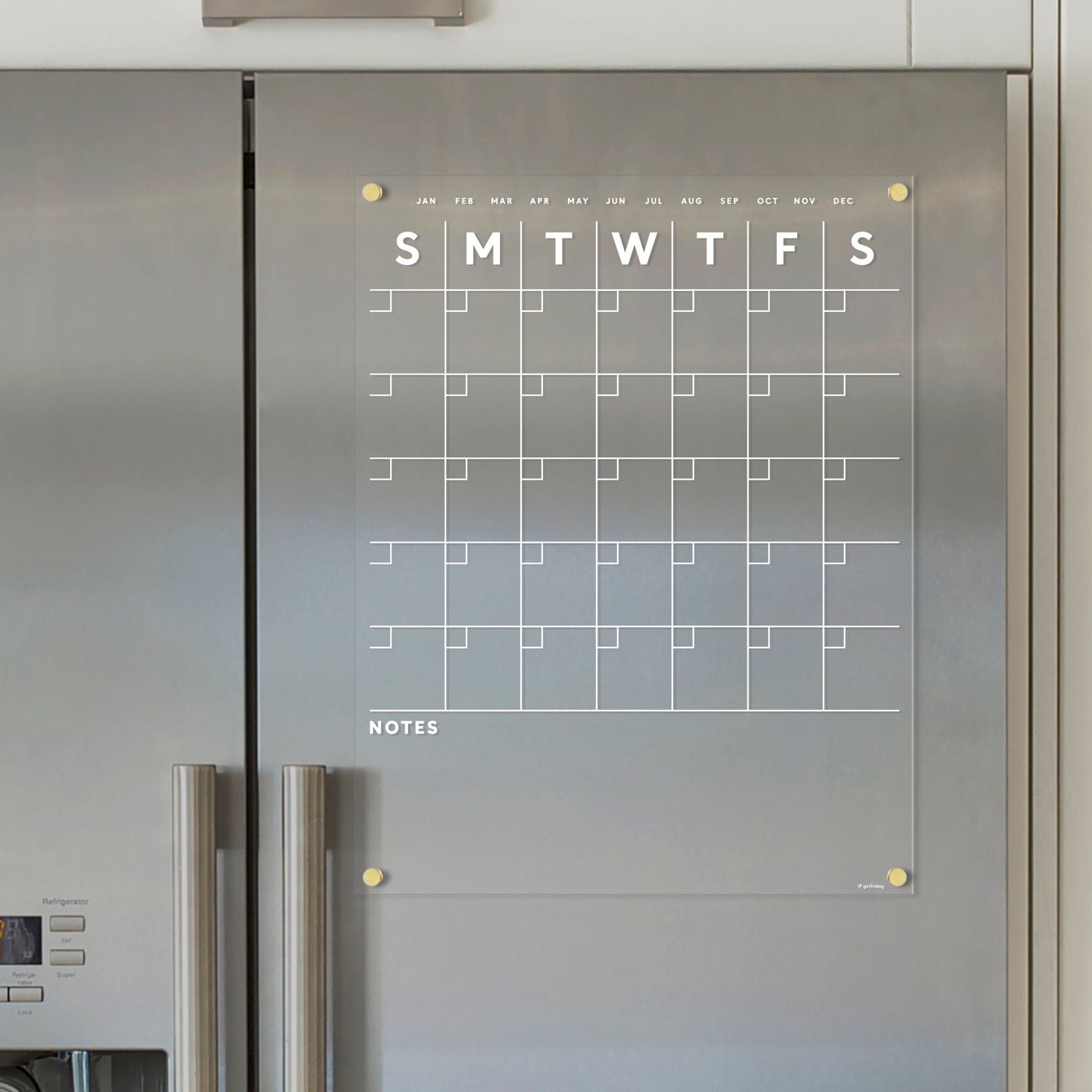 Clear Acrylic Fridge Calendar