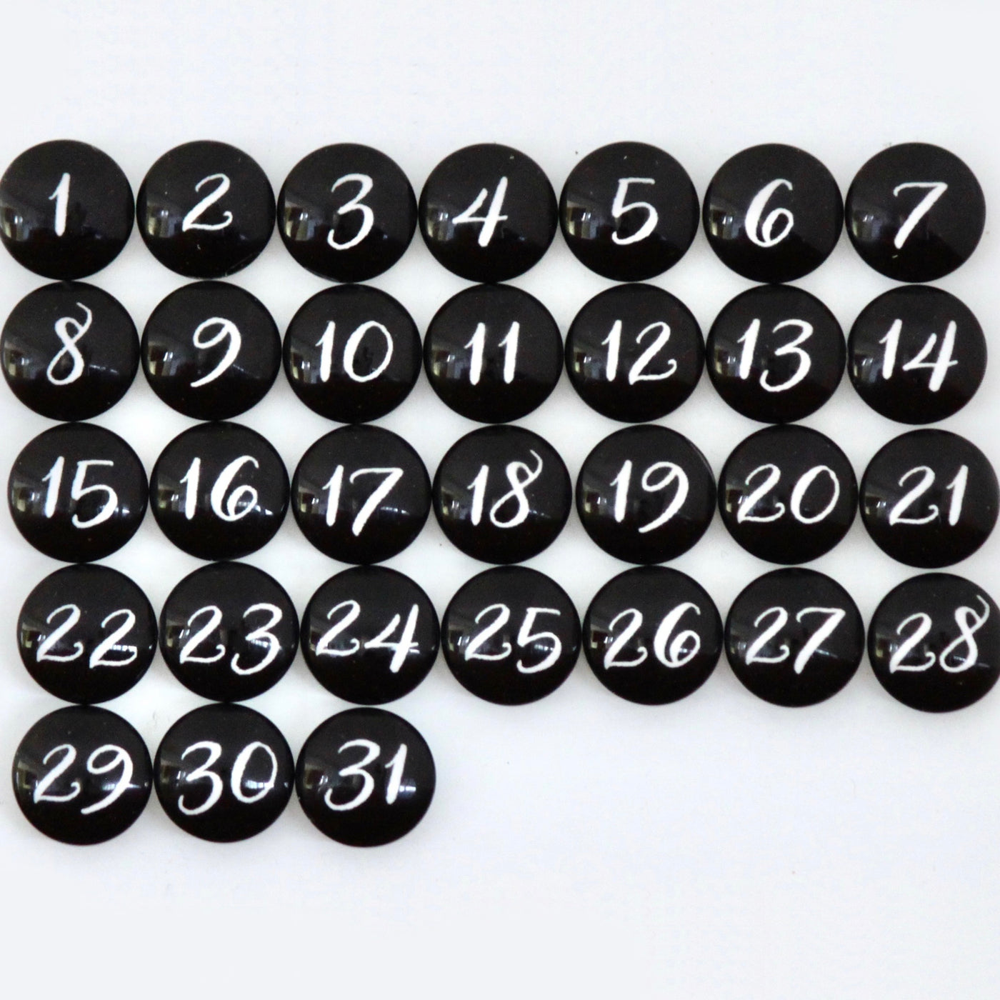 Number Magnets - Black | Script font
