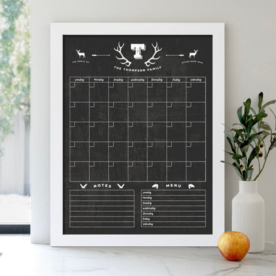 18 X 24 Framed Chalkboard Calendar | #18100
