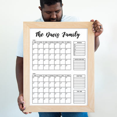 18 x 24 MEDIUM Vertical WHITEBOARD Calendar - #18112