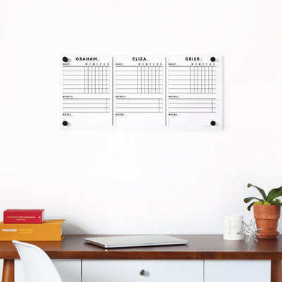 Chore charts - Customizable - Dry Erase Acrylic responsibility Board