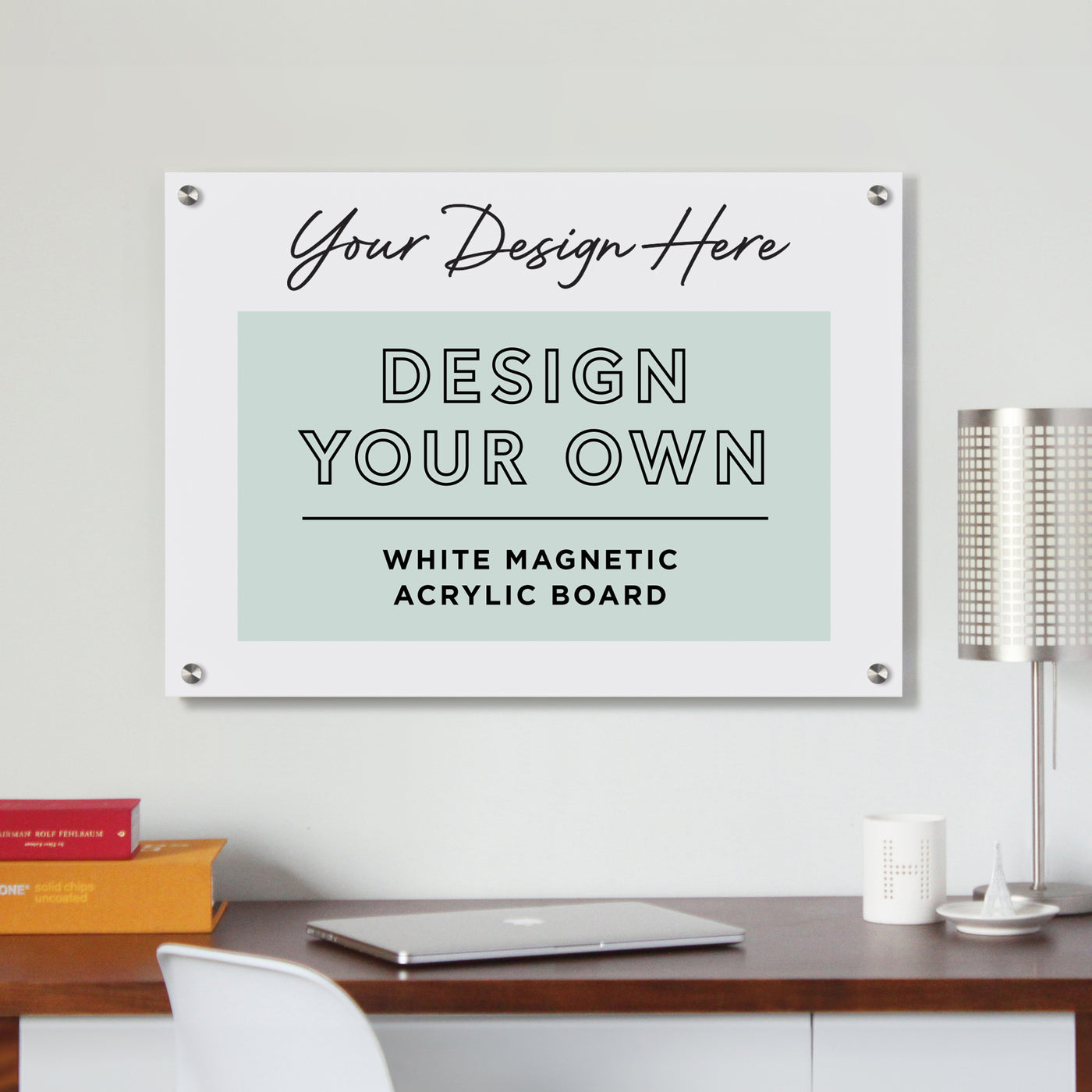 DESIGN YOUR OWN board | Floating White Magnetic Acrylic Board