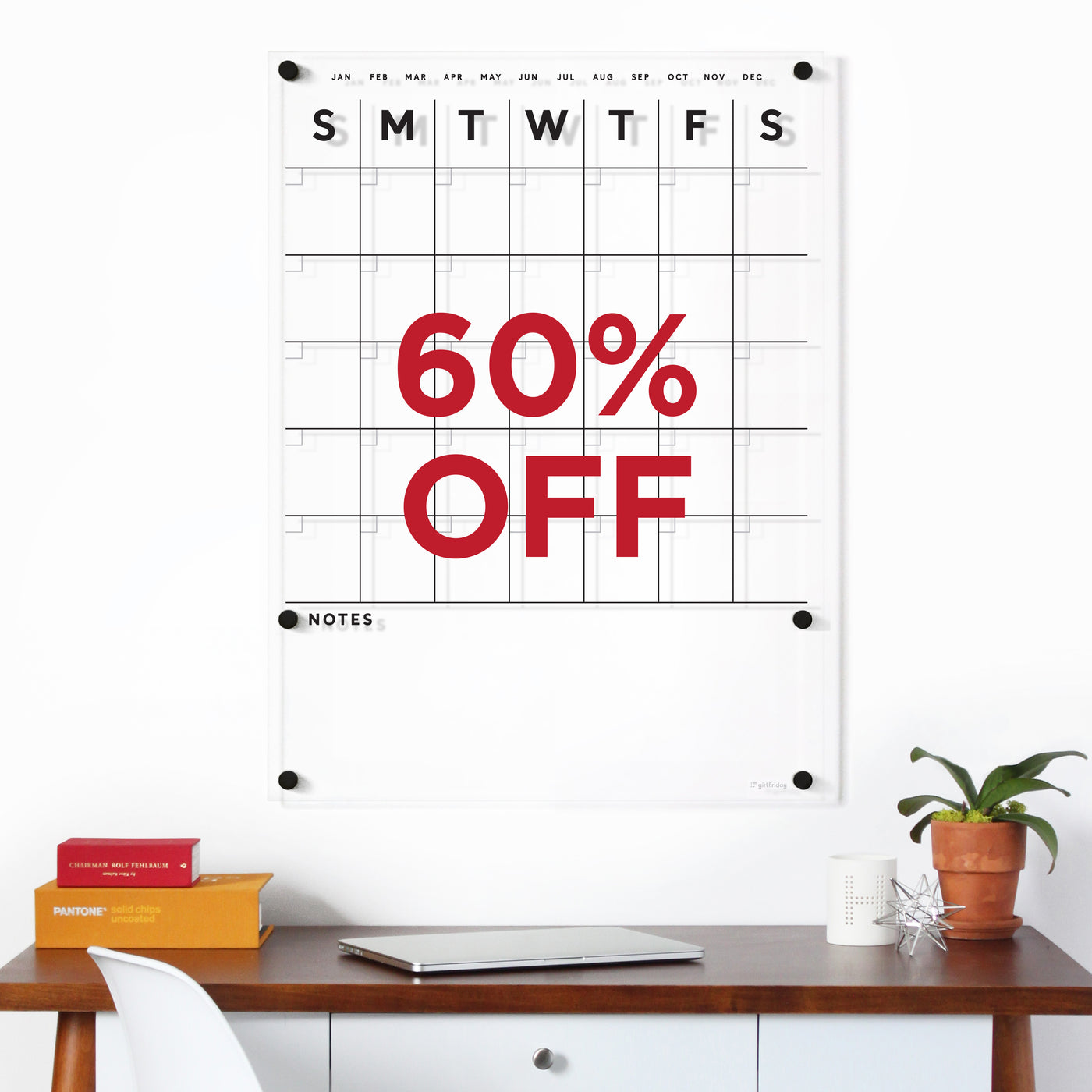 Acrylic Calendar with bottom notes - 60% off!