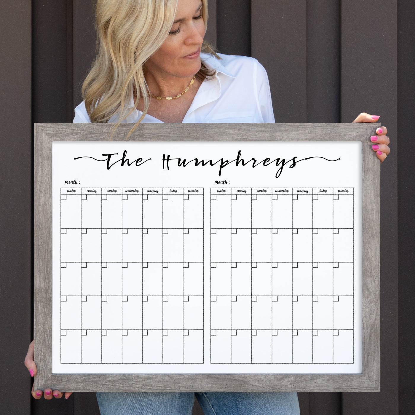 24 X 18 Framed Whiteboard Calendar | #18214
