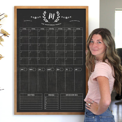 24 X 36 Framed Chalkboard Calendar | #24103