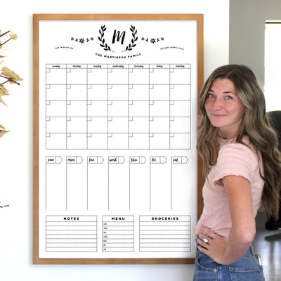24 X 36 Framed Whiteboard Calendar | #24103