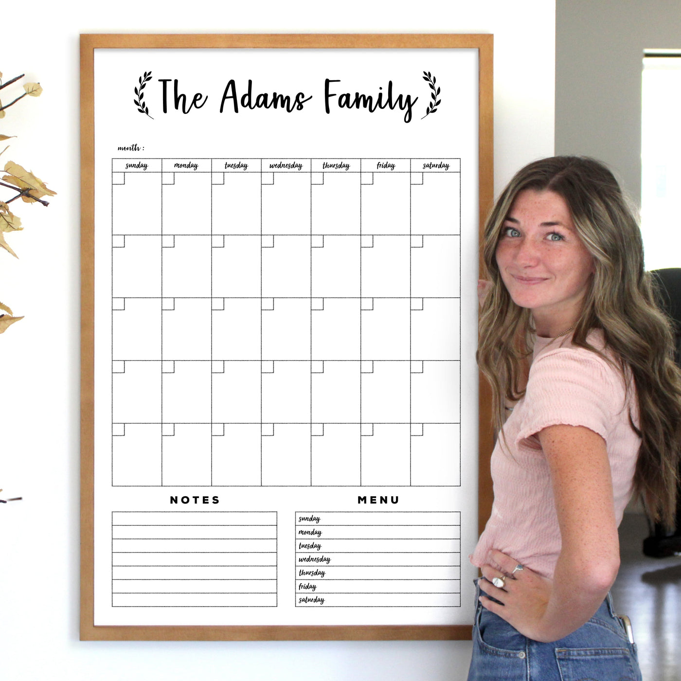 24 X 36 Framed Whiteboard Calendar | #24131
