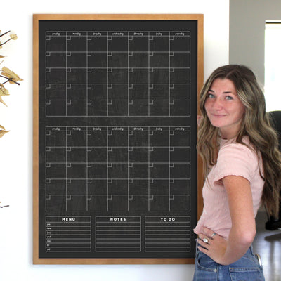 24 X 36 Framed Chalkboard Calendar | #24133