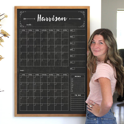 24 X 36 Framed Chalkboard Calendar | #24176