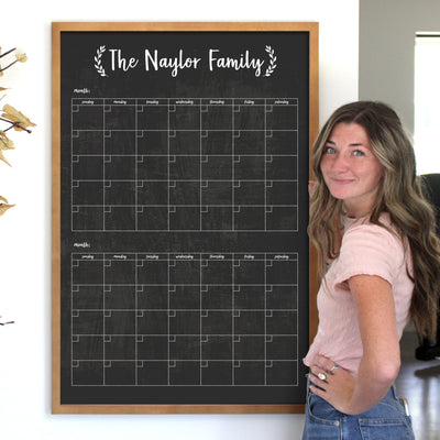 24 X 36 Framed Chalkboard Calendar | #24217