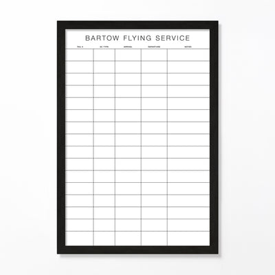 24 X 36 Car Repair Schedule Framed Whiteboard