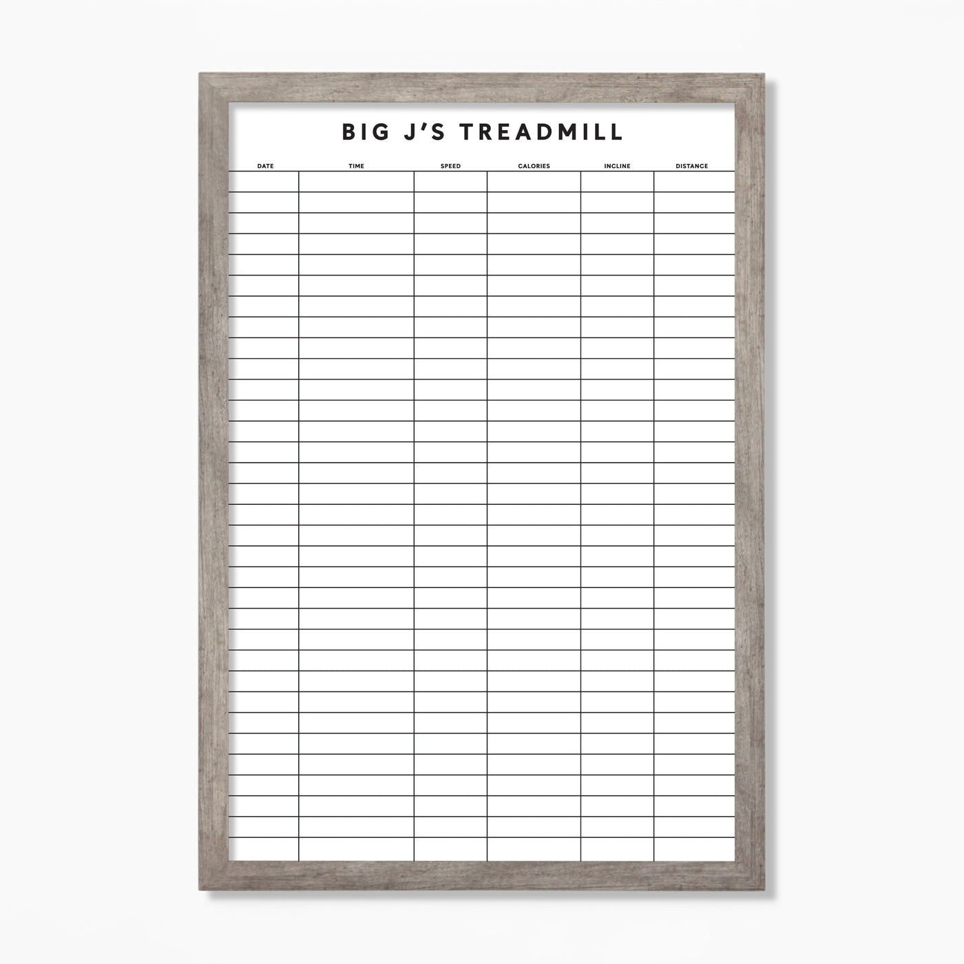 24 X 36 Treadmill Fitness Tracker for Gym Workout Whiteboard