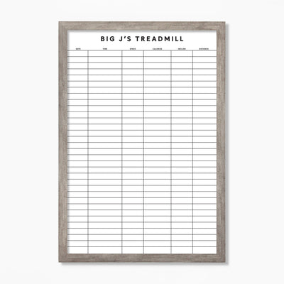 24 X 36 Treadmill Fitness Tracker for Gym Workout Whiteboard