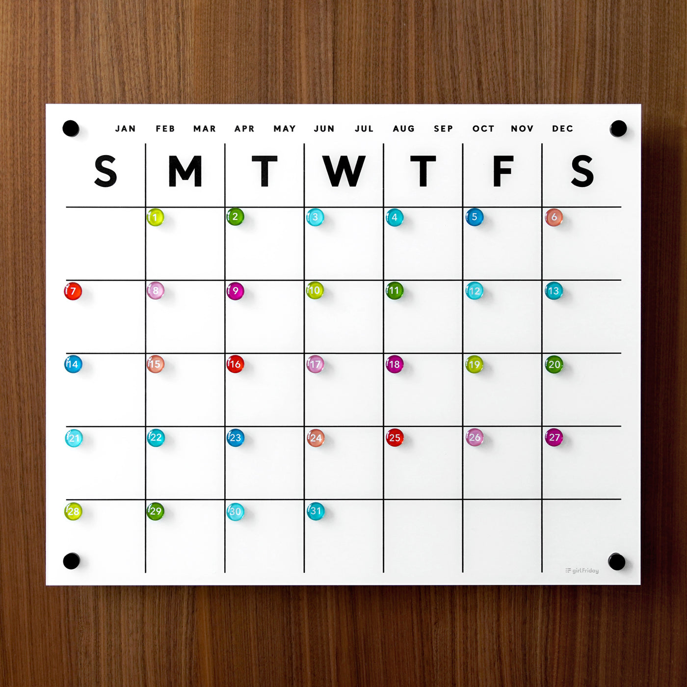 Magnetic Acrylic Monthly Calendar