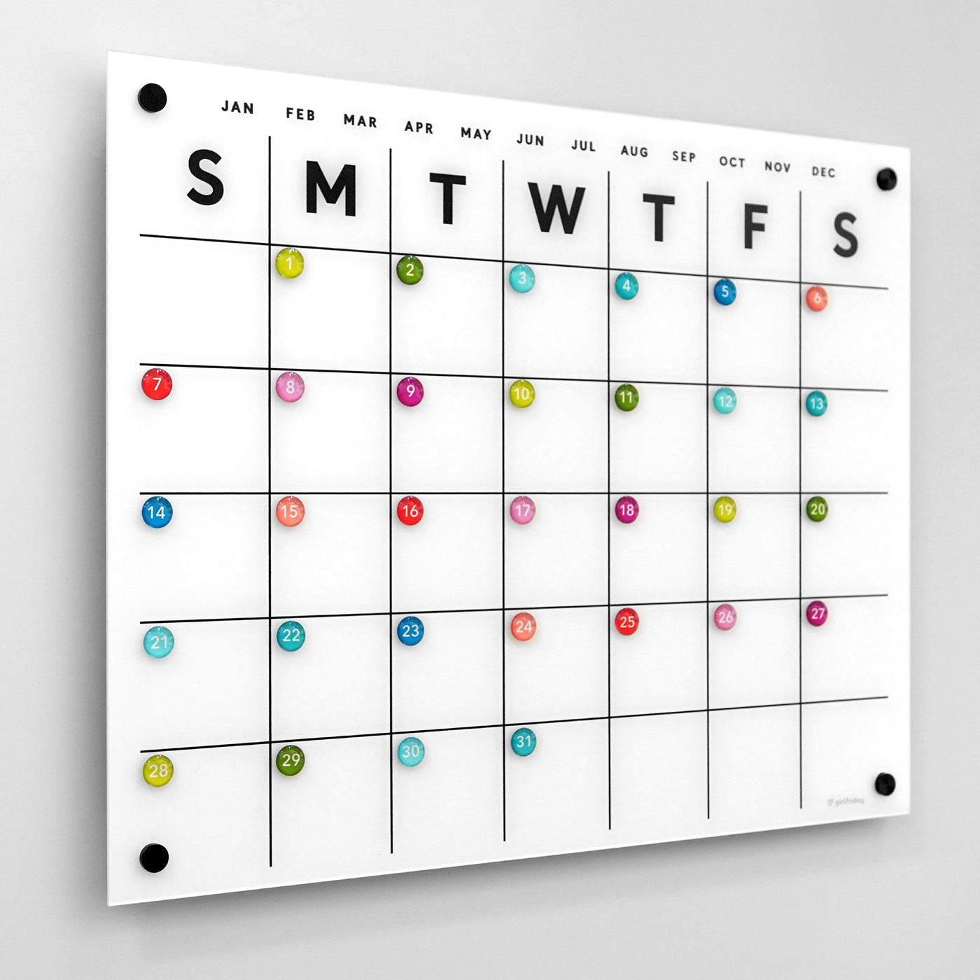 Magnetic Acrylic Monthly Calendar