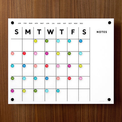 Magnetic Acrylic Calendar with Side Notes