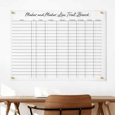 Attorney Clear Acrylic Whiteboard