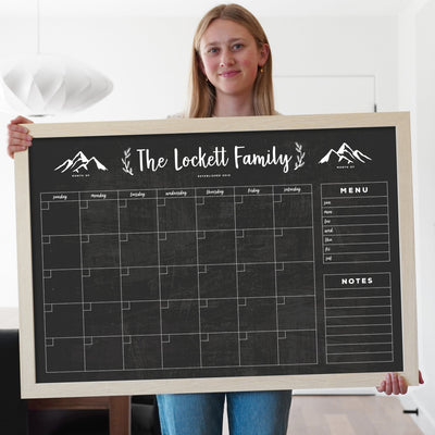 36 X 24 Framed chalkboard Calendar | #24102