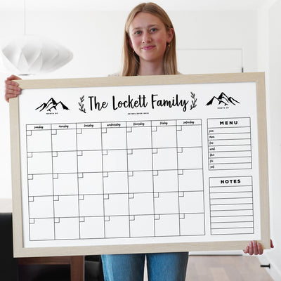 36 X 24 Framed Whiteboard Calendar | #24102
