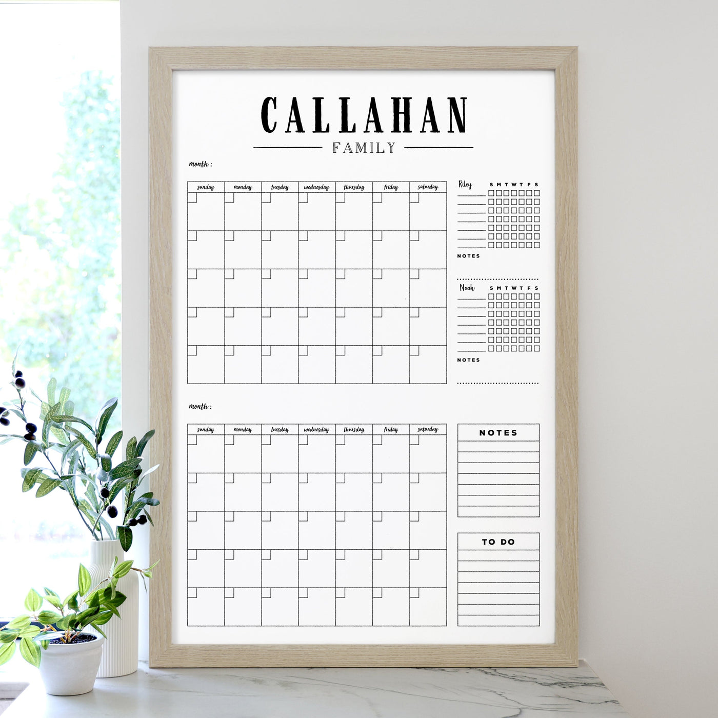24 X 36 Framed Whiteboard Calendar | #24137