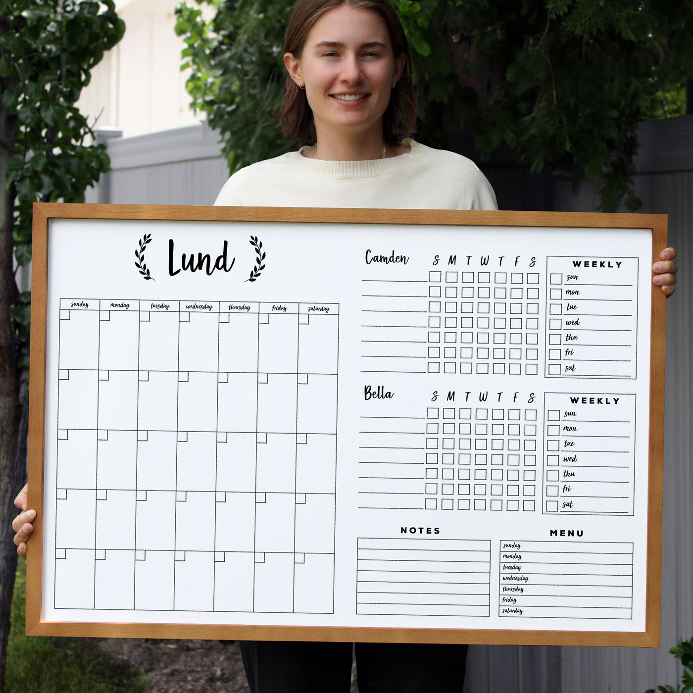 36 x 24 Framed Whiteboard Calendar | #24157