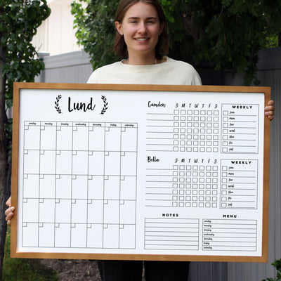 36 x 24 Framed Whiteboard Calendar | #24157