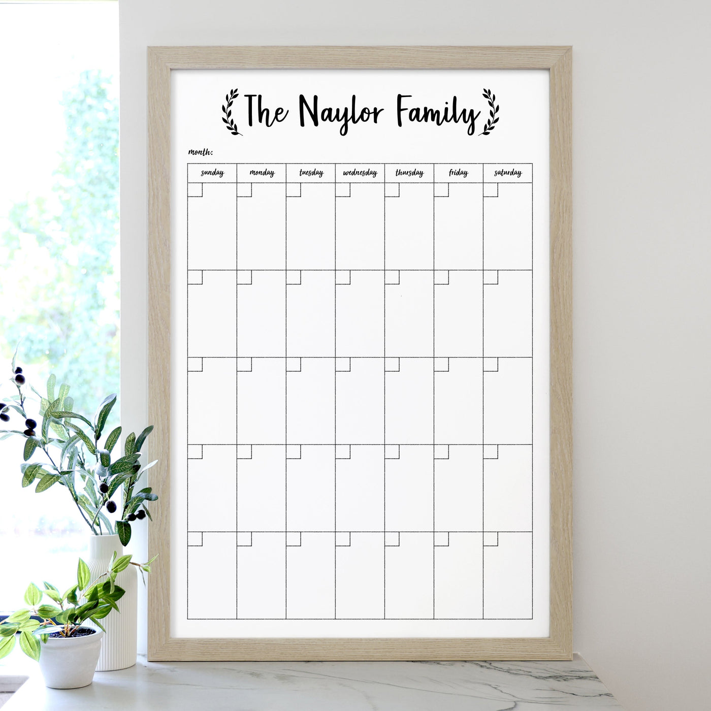 24 X 36 Framed Whiteboard Calendar | #24198