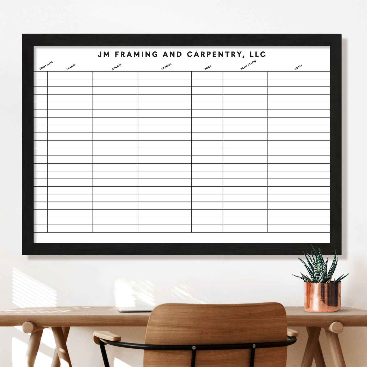 36 X 24 Contractor Framed Whiteboard