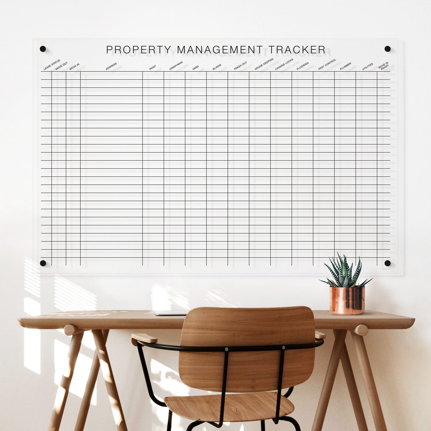 Property Management dry erase board - Custom Acrylic Board