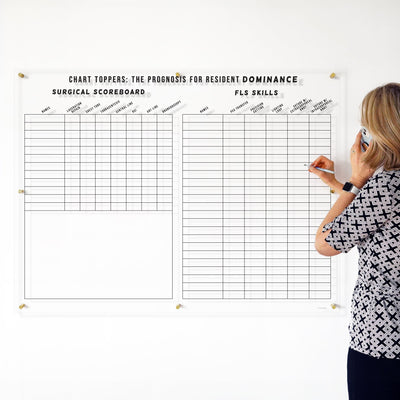 Surgical Training Center Clear Acrylic Whiteboard