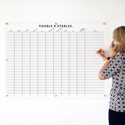 Horse Stables Clear Acrylic Whiteboard
