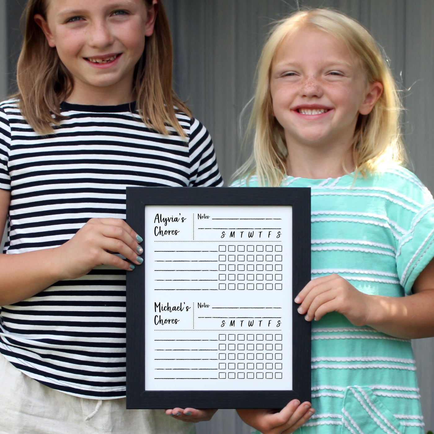 8 X 10 Framed Whiteboard Chore Charts | #801