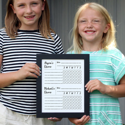 8 X 10 Framed Whiteboard Chore Charts | #801