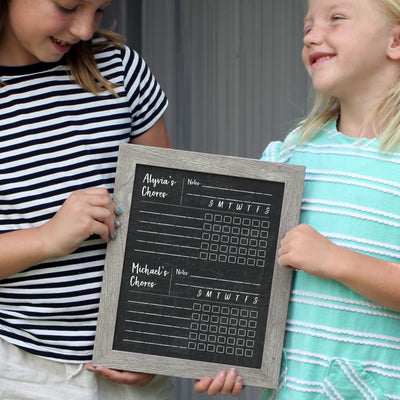 8 X 10 Framed Chalkboard Chore Charts | #801
