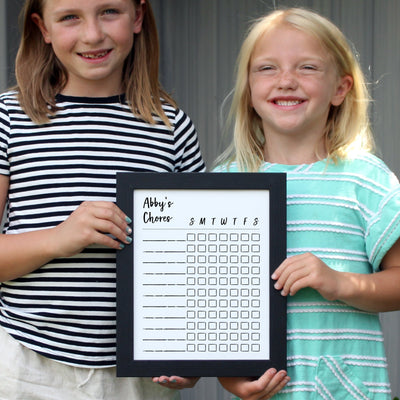8 X 10 Framed Whiteboard Chore Chart | #802