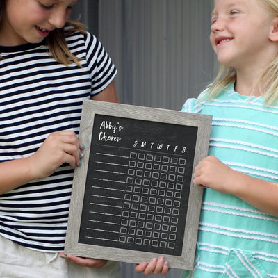 8 X 10 Framed Chalkboard Chore Chart | #802