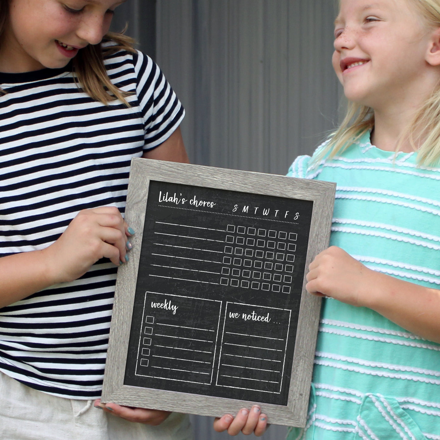 8 X 10 Framed Chalkboard Chore Chart | #807