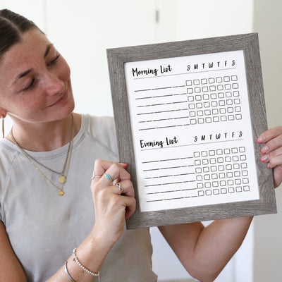 8 X 10 Framed Whiteboard Chore Chart | #811