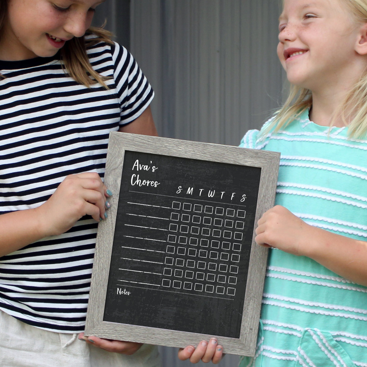 8 X 10 Framed Chalkboard Chore Chart | #819