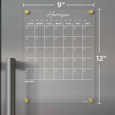 Acrylic Fridge Calendar with Custom Family Name