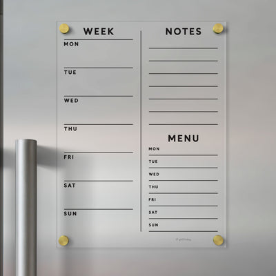 FRIDGE calendar - Magnetic acrylic with with customizable sections