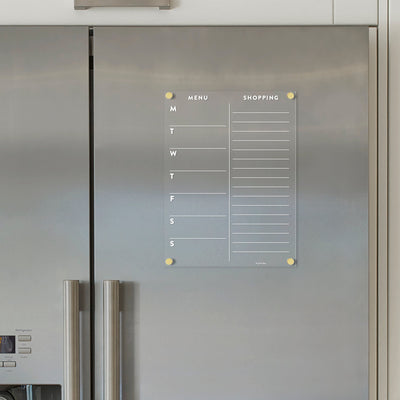 FRIDGE menu and shopping list