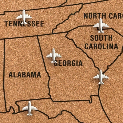 Modern push pins for Map | Airplanes