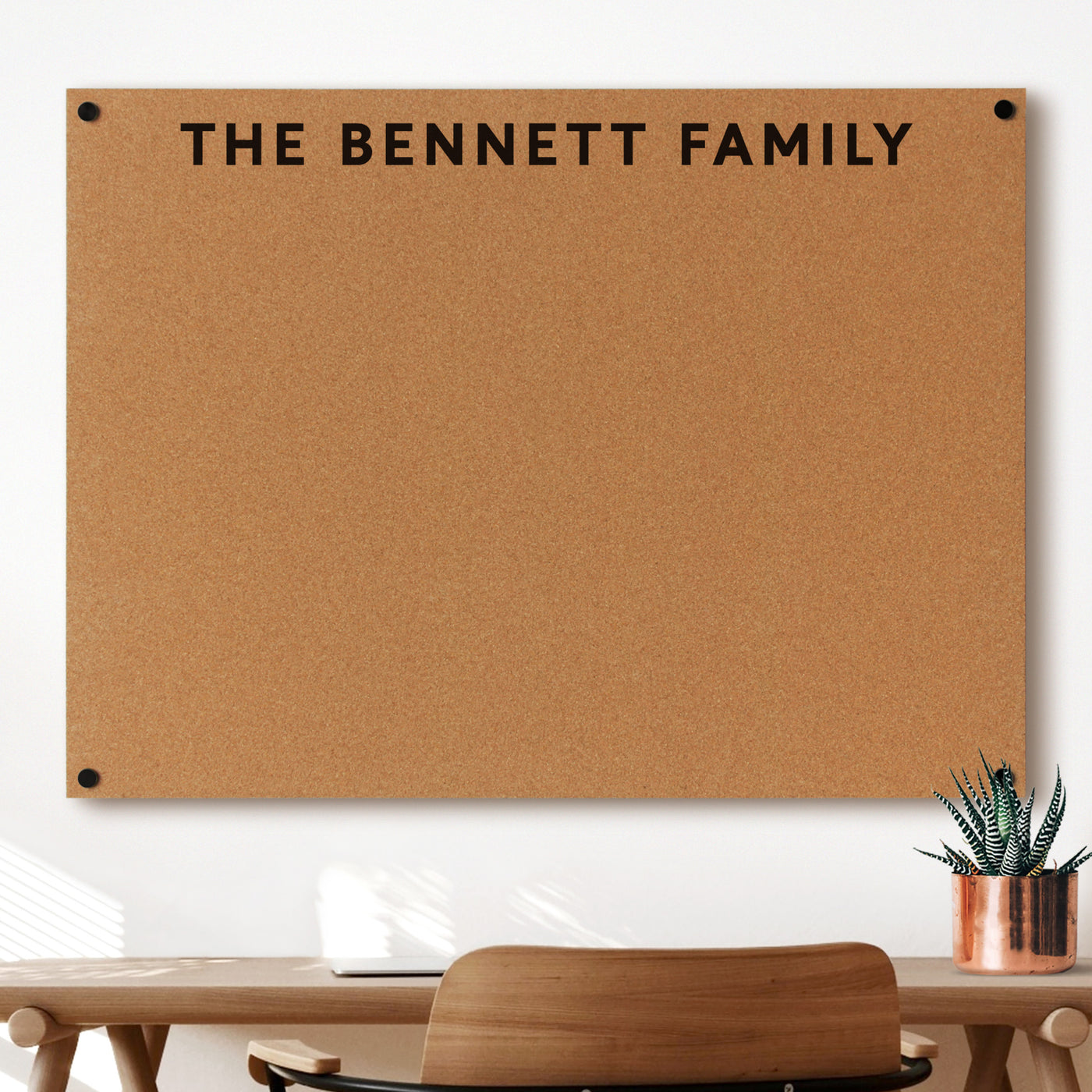 Modern Cork Board with custom name