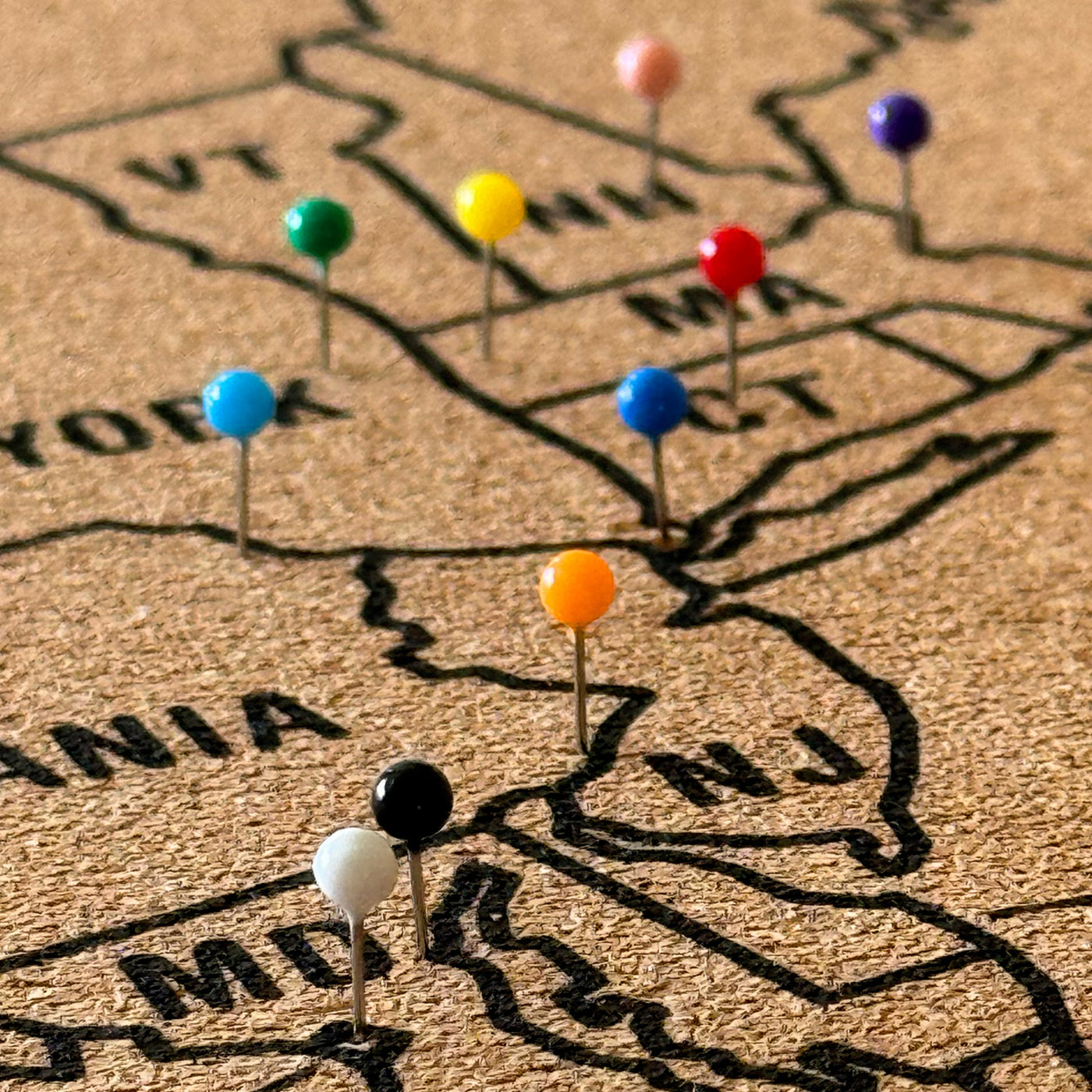 Modern push pins for Map | Airplanes