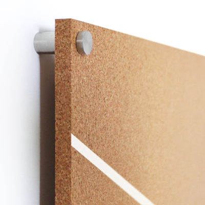 Modern Cork Board with Geometric Pattern