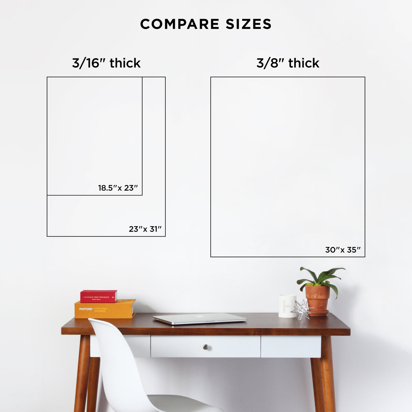 Acrylic Calendar with family name and bottom section - White text